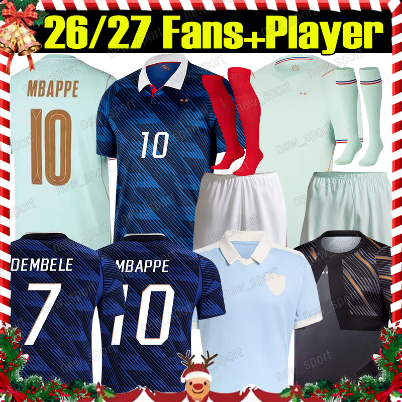 4XL 2026/27 france MBAPPE soccer jersey BENZEMA DOUE DEMBELE GRIEZMANN BARCOLA KOLO MUANI OLISE GIROUD KANTE French men kids kit socks sets Maillot de football shirts