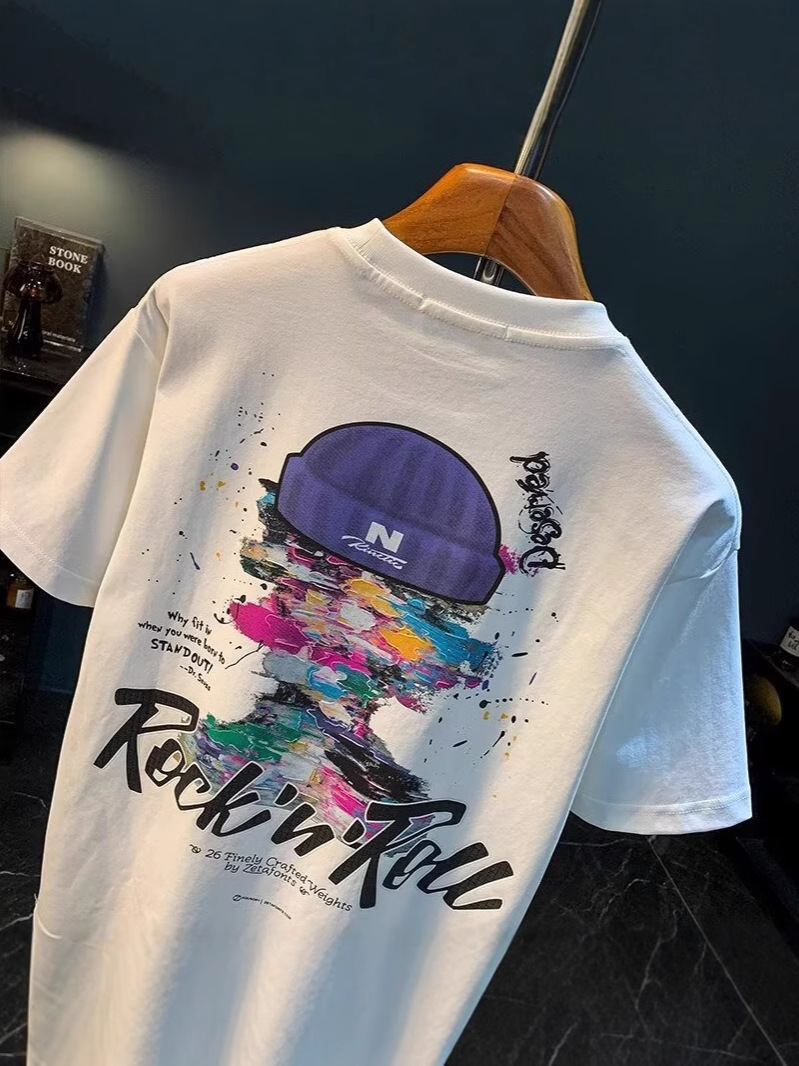 2026 Summer Men's Streetwear T-Shirts | Lightweight Plus-Size Oversized Graphic Casual Versatile Tees