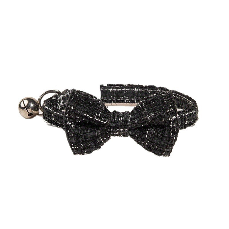 Pet Collar Designer With Bell Cute Bowknot Soft Comfortable Adjustable Lightweight For Small Dogs And Cats