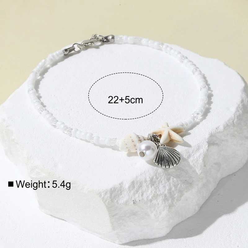 New Shell Starfish Pendant Anklets for Women Handmade Crystal Beads Summer Beach Ankle Foot Chain Jewelry Gift H260325 - view 7