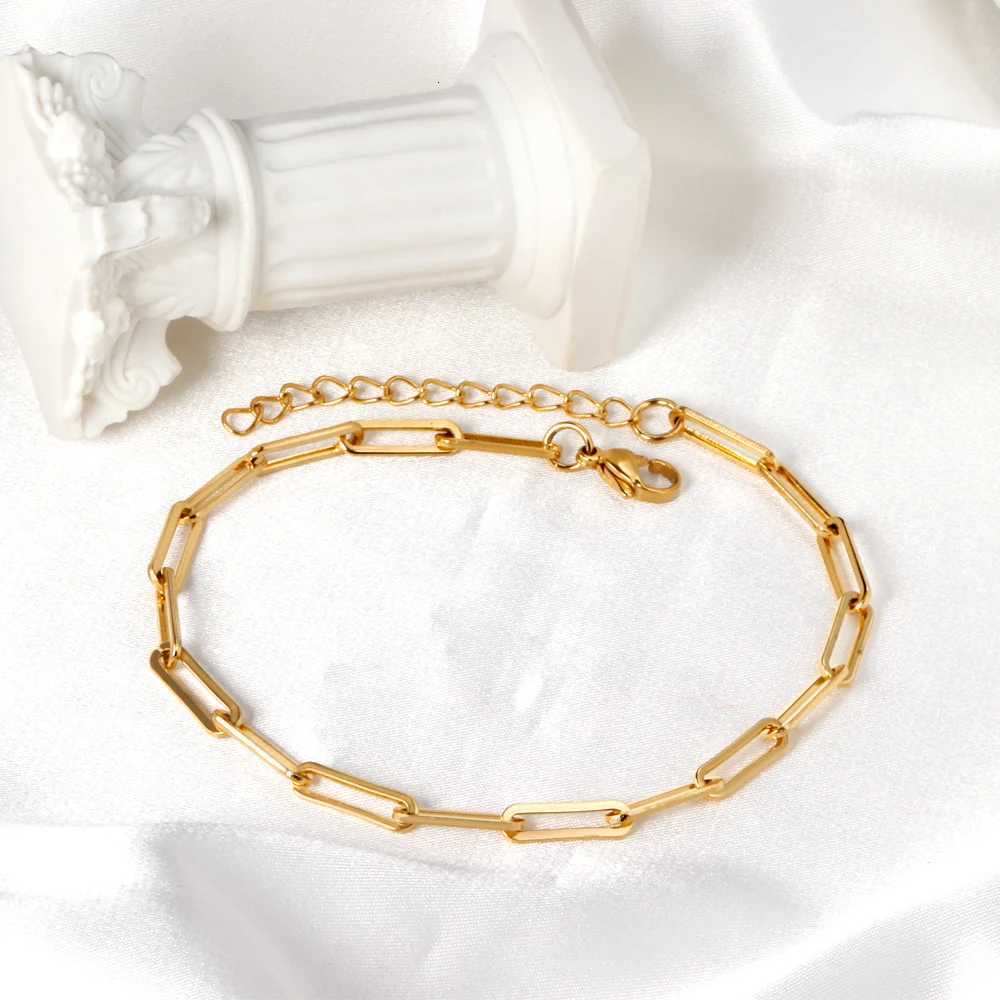 LUXUKISSKIDS Bohemia Gold Plated Tassel Charms Anklets Solid Link Chains Leg Stainless Steel Woman/Girls Summer Jewelry H260325 - view 5