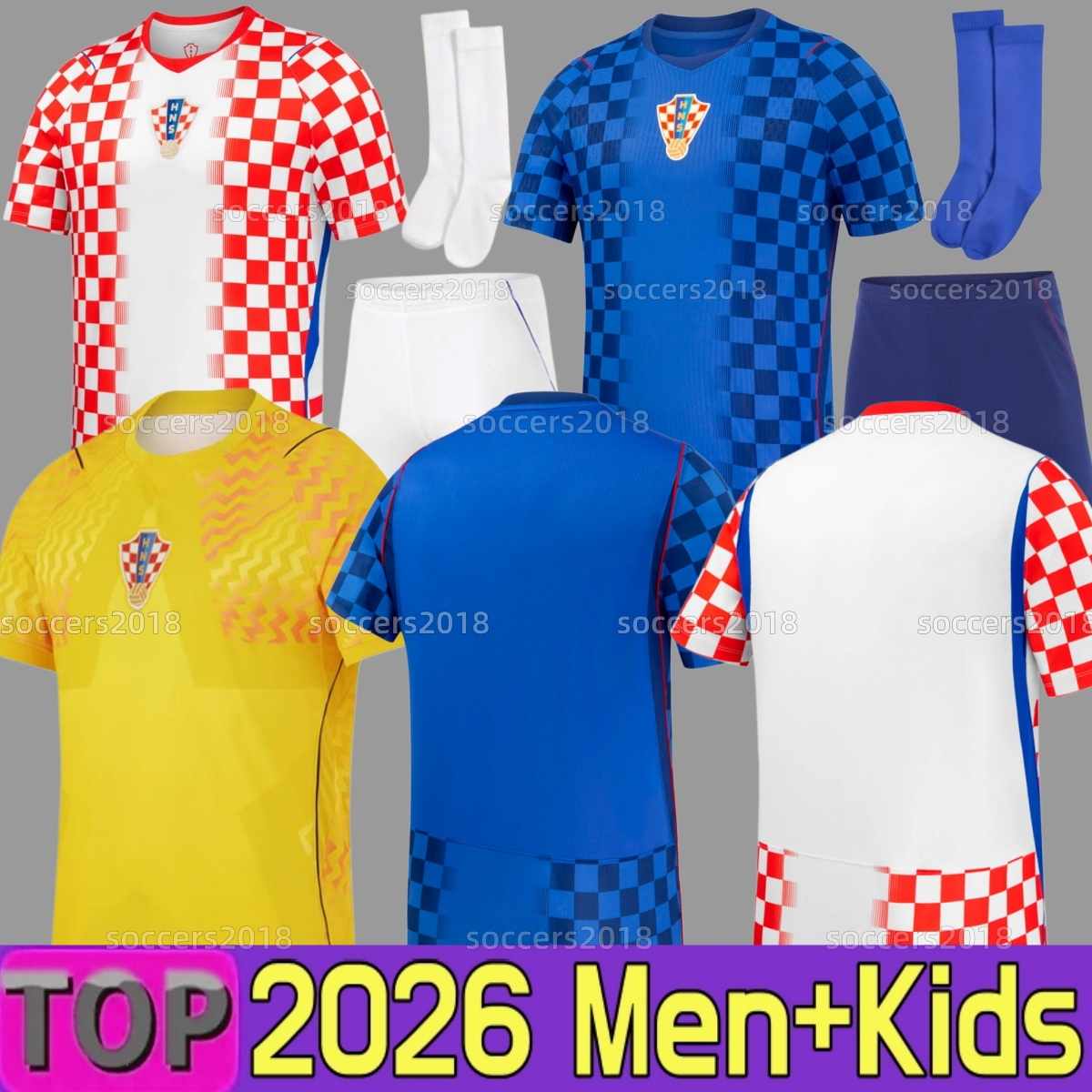 Croatia 2026 World Cup Home Soccer Jerseys MODRIC KOVACIC PASALIC PERISIC BROZOVIC KRAMARIC 26 27 National Team 2027 Away Fans Player football shirt men kids kits