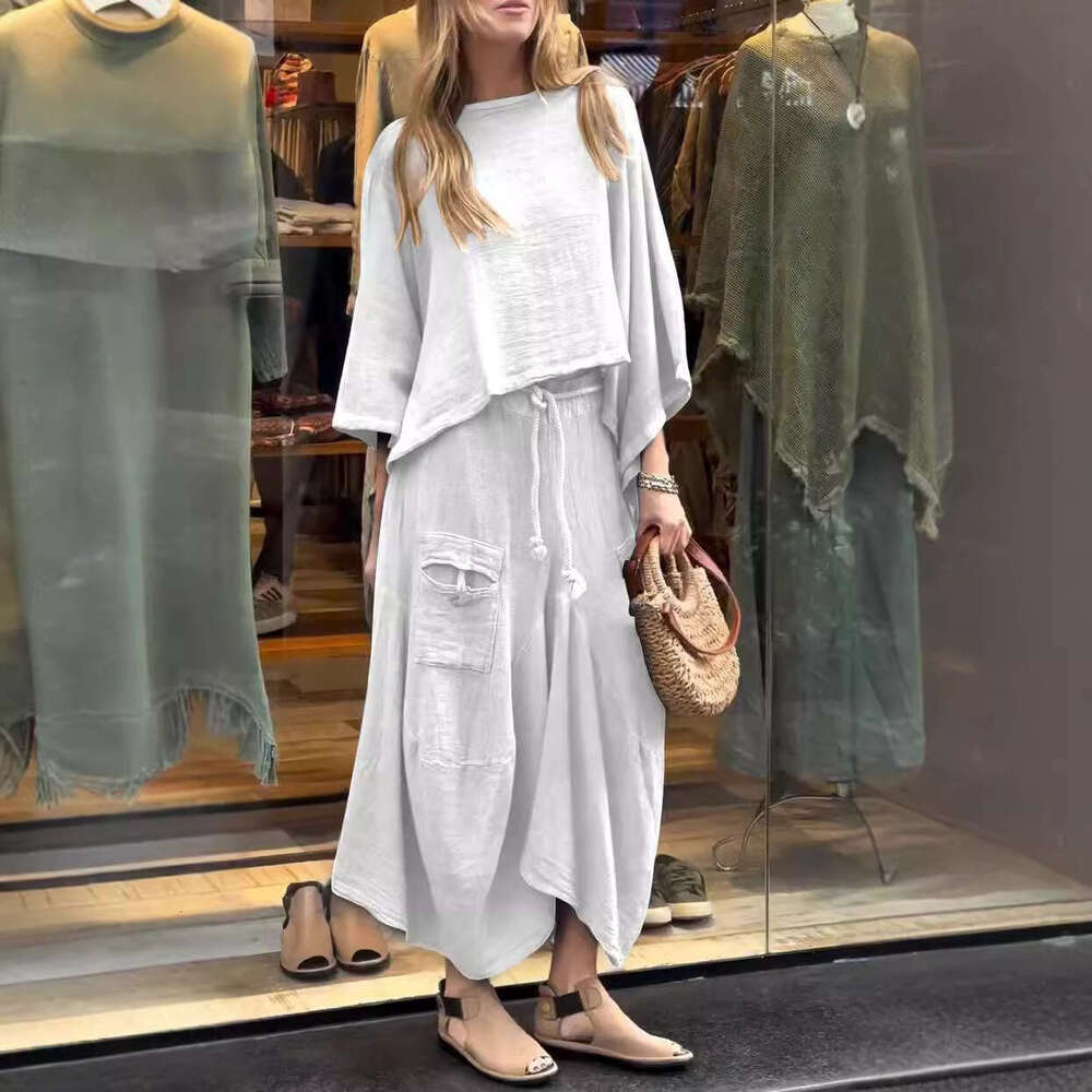 2026 Spring/Summer New Designer Women's Fashion Casual Solid Color Loose Skirt s4 Two Piece Set