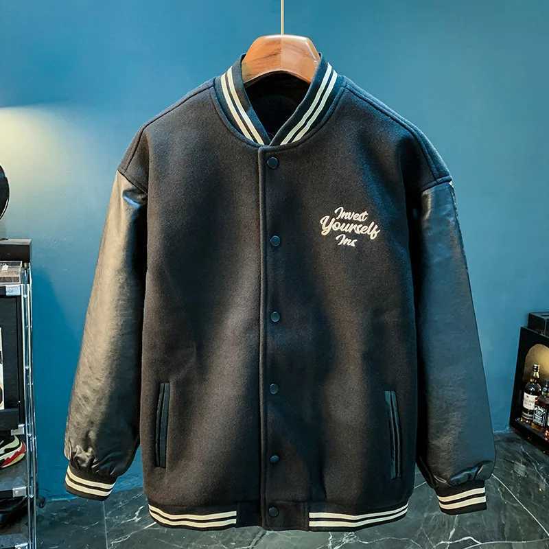 Classic Colorblock Baseball Uniform Mens Coat Stand Collar Fashion Brand High-End Embroidered Jacket All-Matching Clothes C260325