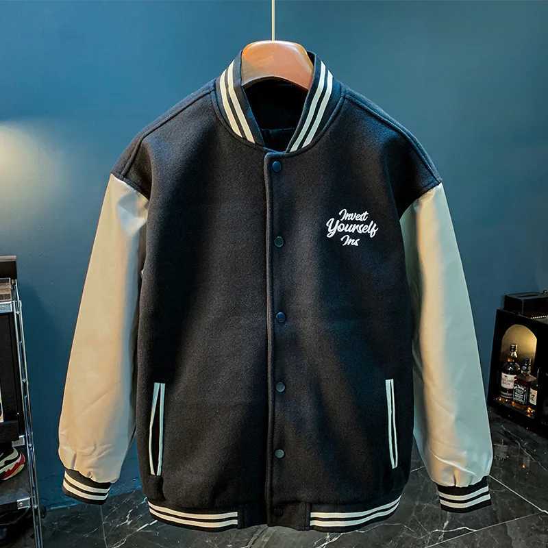 Classic Colorblock Baseball Uniform Mens Coat Stand Collar Fashion Brand High-End Embroidered Jacket All-Matching Clothes C260325