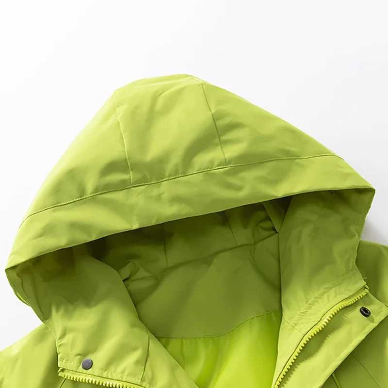 Spring Autumn Mens Outdoor Hooded Windbreaker Waterproof Mountain Skiing Hiking Camping Multiple Pockets Zipper M260325