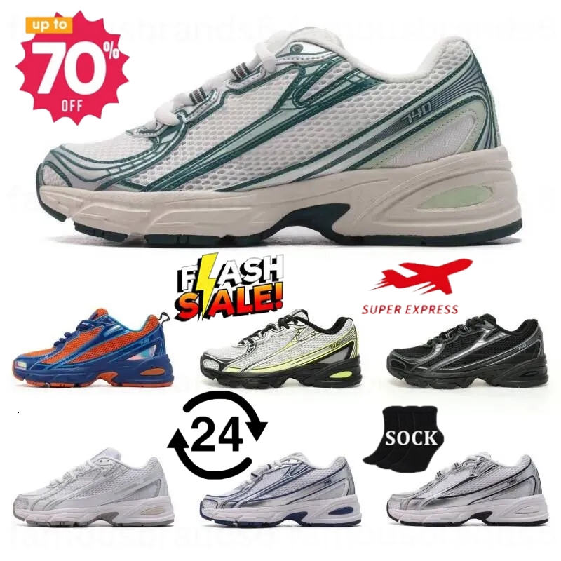 Running shoes 740 Casual Shoes Trainer Sneakersnew740s Men Women Outdoor Breathable Purple Sier Mesh Sneakers Black White Blue Yellow Shoe Sports