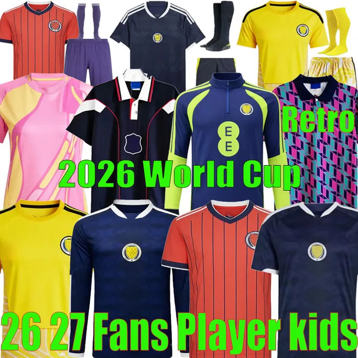 2026 World Cup scotland football shirt ROBERTSON ADAMS Soccer Jerseys DYKES McTominay McGREGOR SHANKLAND MCGREGOR Home away goalkeeper men kids kits set Trainin2