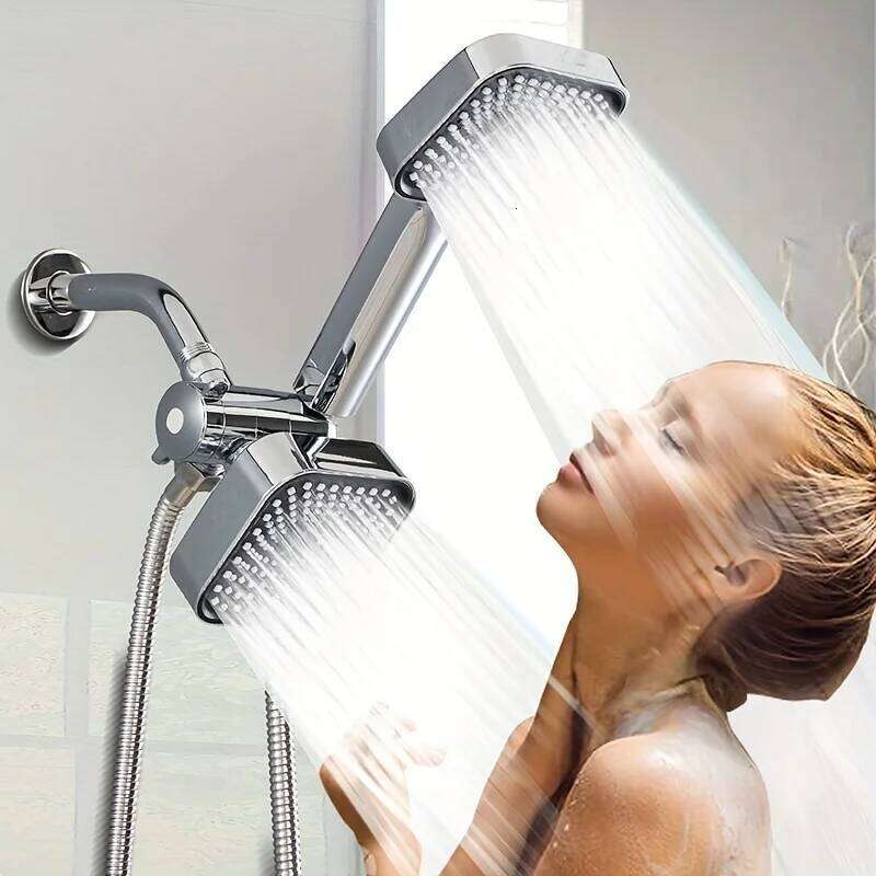 High-Flow 2-in-1 Handheld Rain Shower Head Set, Equipped with Long Hose and T-Shaped Valve - Durable Abs Material, Wall-Mounted,26Y0325