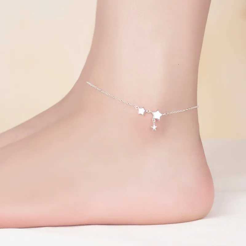 Buyee 925 Sterling Silver Female Fashion Anklets Elegant Star Simple Anklets for Women Fashion Fine Jewelry Chain Gift H260325 - view 5
