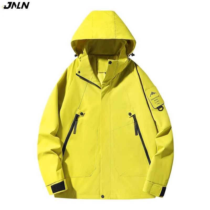 JNLN Womens Mens Waterproof Climbing Hiking Camping Trekking Windbreaker Unisex Outdoor Windproof Rain Coat Antifouling M260325