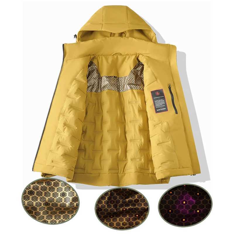 JNLN Warm Fleece Men Women Waterproof Windproof Winter Coat Unisex Outdoor Hiking Camping Skiing Climbing Windbreaker M260325