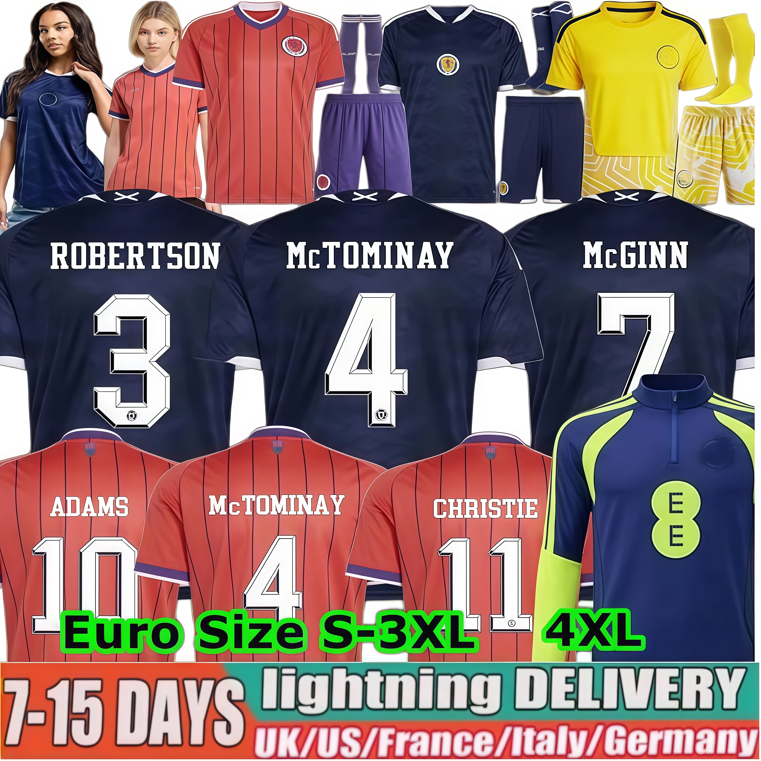 2026 World Cup Scotland Soccer Jerseys away home Special edition TIERNEY ROBERTSON football shirt CHRISTIE McGREGOR McGINN McKENNA men kit kids uniforms 888