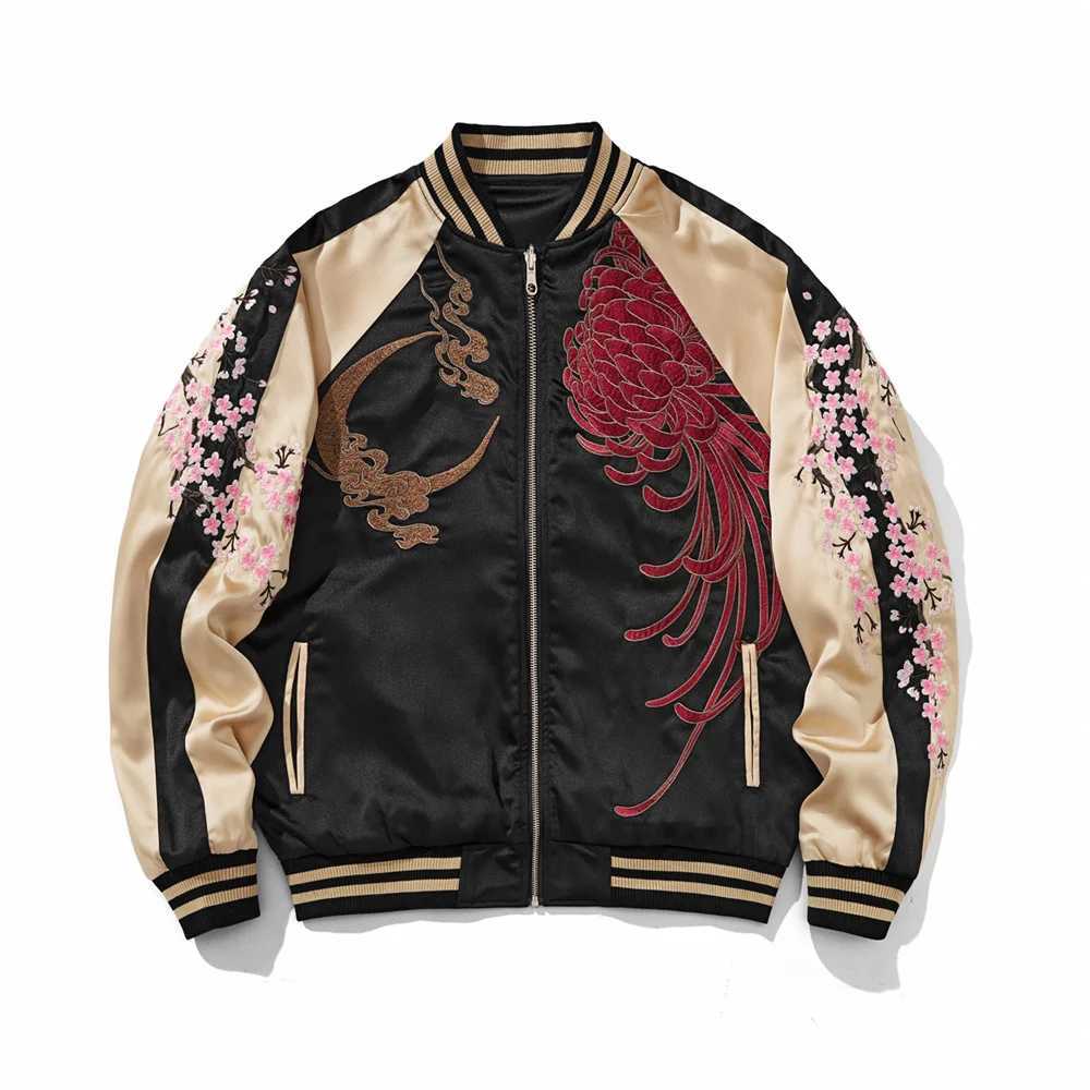 High Quality Mythical Beast Embroidered Jacket Japanese Men Women Couple Boy Baseball Streetwear Harajuku Motorcycle Jacket C260325