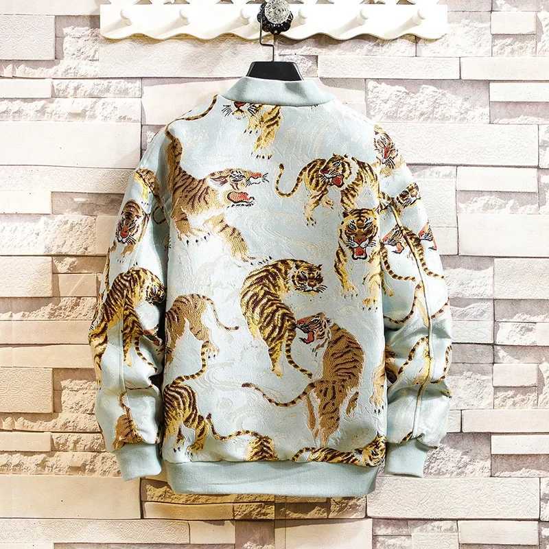 2026 Men Print Baseball Jacket Coats Mem Embroidery Crane Chinese Style Optional Harajuku Bomber Jacket Men Oversize Outerwear C260325