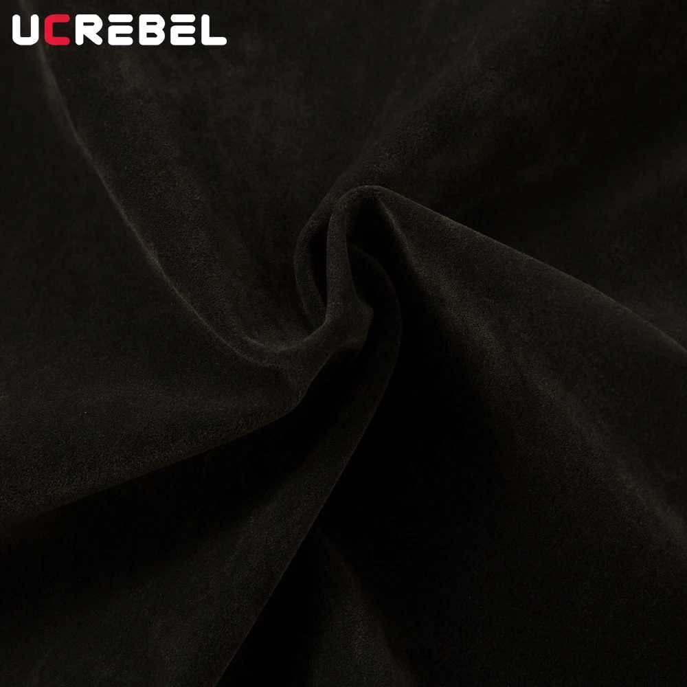 Retro Spliced Suede Jacket Mens Button Decoration Autumn Winter Retro Lapel Long Sleeve Loose Outerwear Man C260325