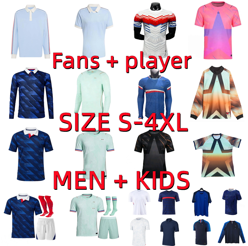2026 2027 France MBAPPE DEMBELE Soccer Jerseys 24 25 26 27 French rugby BARCOLA GRIEZMANN TCHOUAMENI BARCOLA OLISE THURAM DOUE RABIOT CHERKI MEN kids football shirt