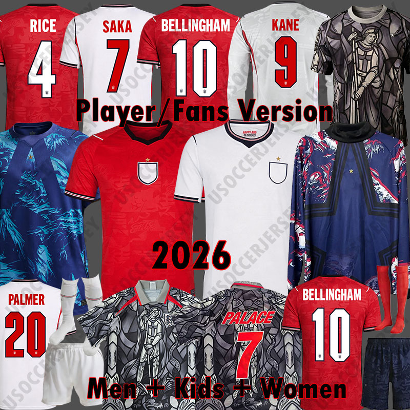 England kit 26 27 SAKA FODEN kit Soccer Jerseys BELLINGHAM PALMER England world cup 2026 KANE National ENGLAND Football shirt Women shirts Men Kids 3XL 4XL Special