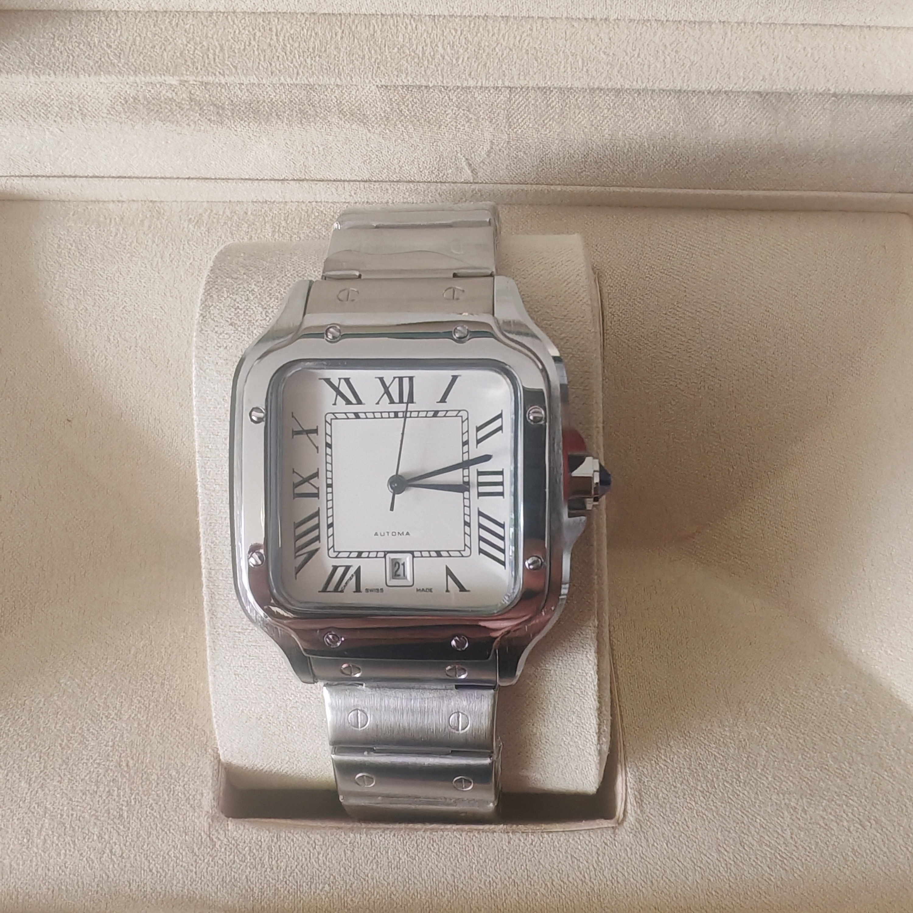 Mens Watches 40MM35MM Automatic Mechanical Movement Made Of Premium Stainless Steel Blue Watches Needle Waterproof Wristwatch dh