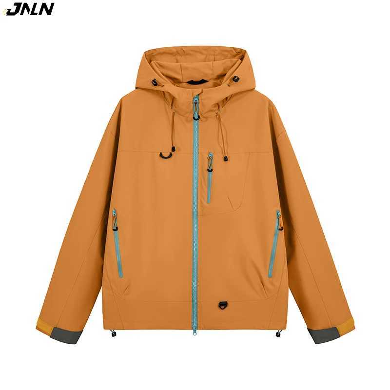 JNLN Mens Womens Waterproof Hiking Trekking Camping Mountaineering Windbreaker Unisex Outdoor Sport Windproof Rain Coat M260325