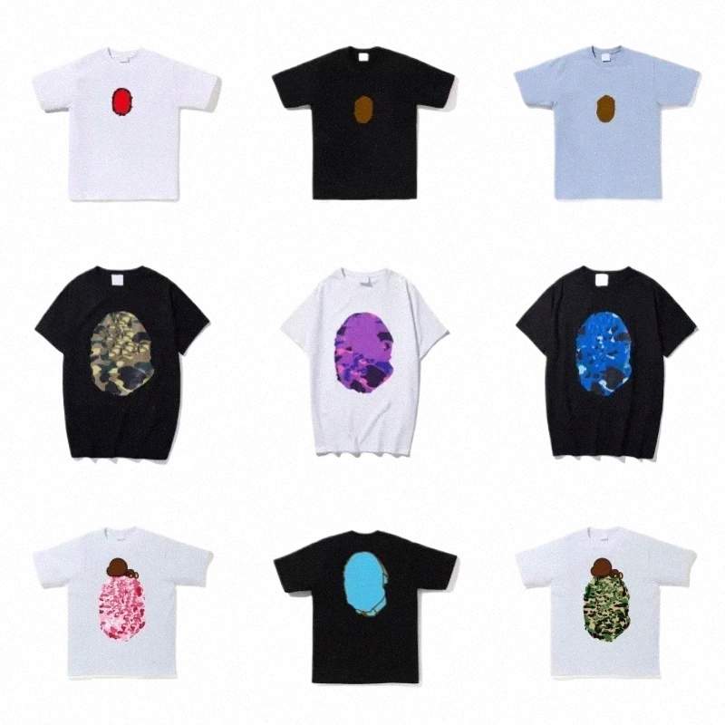 bapeshirtly Mens T-shirt Fashion Retro Loose Sports T-shirt Crew Neck Breathable Letter Print Couples Short Sleeve Man Street Casual Graffiti T-shirt x2LJ#