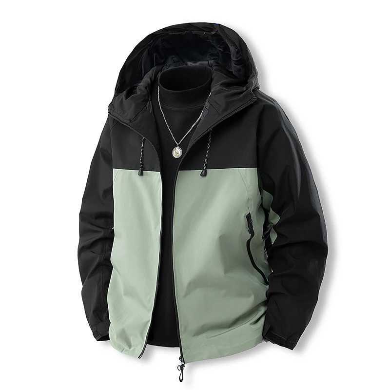 Autumn and Winter Mens Outdoor Sports Trenchcoat Windproof Waterproof Snow Mountain Ski Simple Solid Color Couple b65 M260325