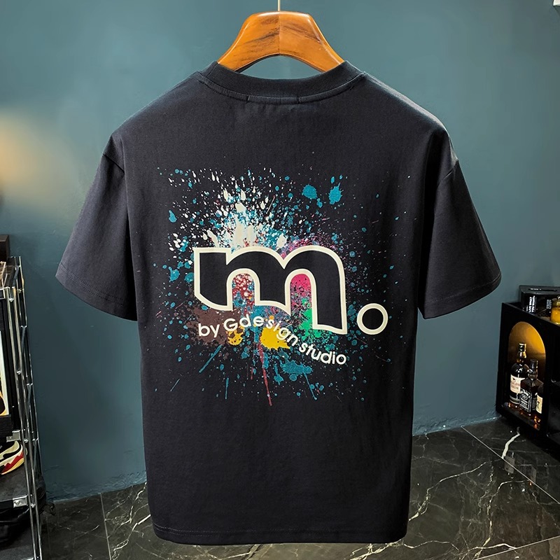 Men's White Graphic T-Shirts | Summer Lightweight Premium High-Density Combed Cotton Heavyweight Breathable Short Sleeve Tops