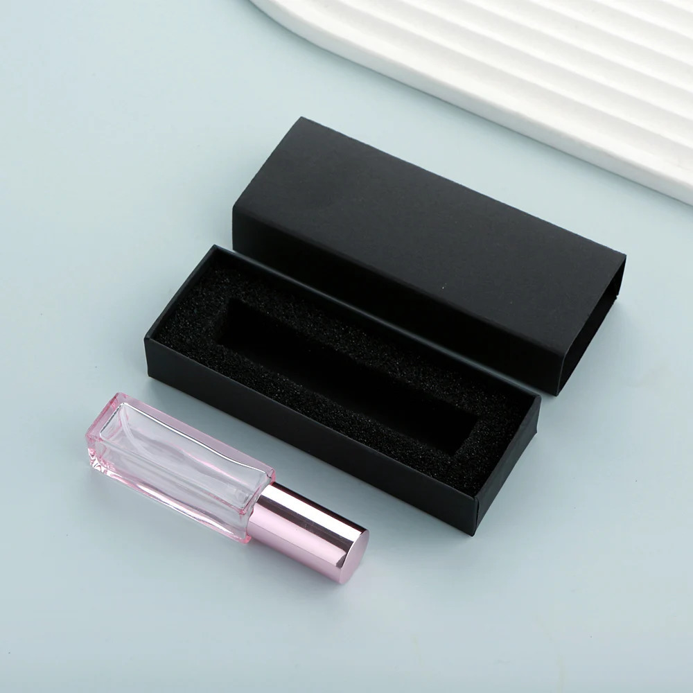 30pcs 10ml thick glass multi-color transparent square perfume spray bottles exquisite washable reusable with elegant boxes 260318