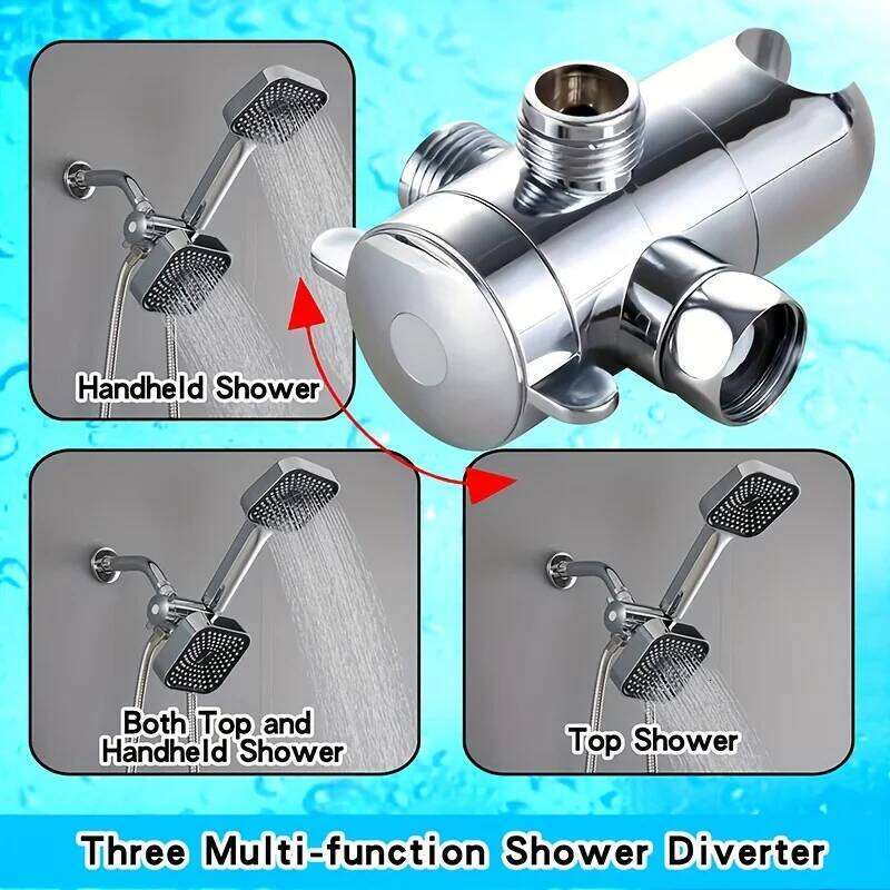 High-Flow 2-in-1 Handheld Rain Shower Head Set, Equipped with Long Hose and T-Shaped Valve - Durable Abs Material, Wall-Mounted,26Y0325