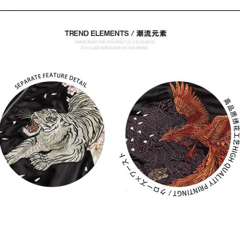 Mens Jacket Harajuku Chinese Style Streetwear Four Beast Embroidery Baseball Coat Loose Fit Color Block Youth Casual Retro Trend C260325