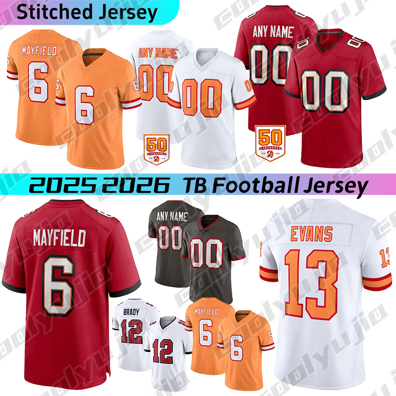 TampaBay BuccaneersS Jersey 6 Baker Mayfield Mike 9 Evans Egbuka Irving Jersey Chris Godwin Brady Winfield Diaby Roberts Wirfs Bredeson Heck Lynch football jerseys