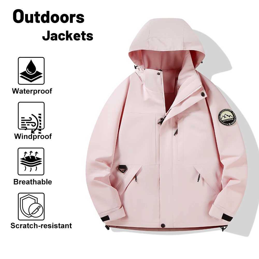 Upgraded Lotus Leaf Fabric Windbreaker - Mens Womens Lightweight Waterproof Loose Fit Hooded with Detachable Sleeve M260325