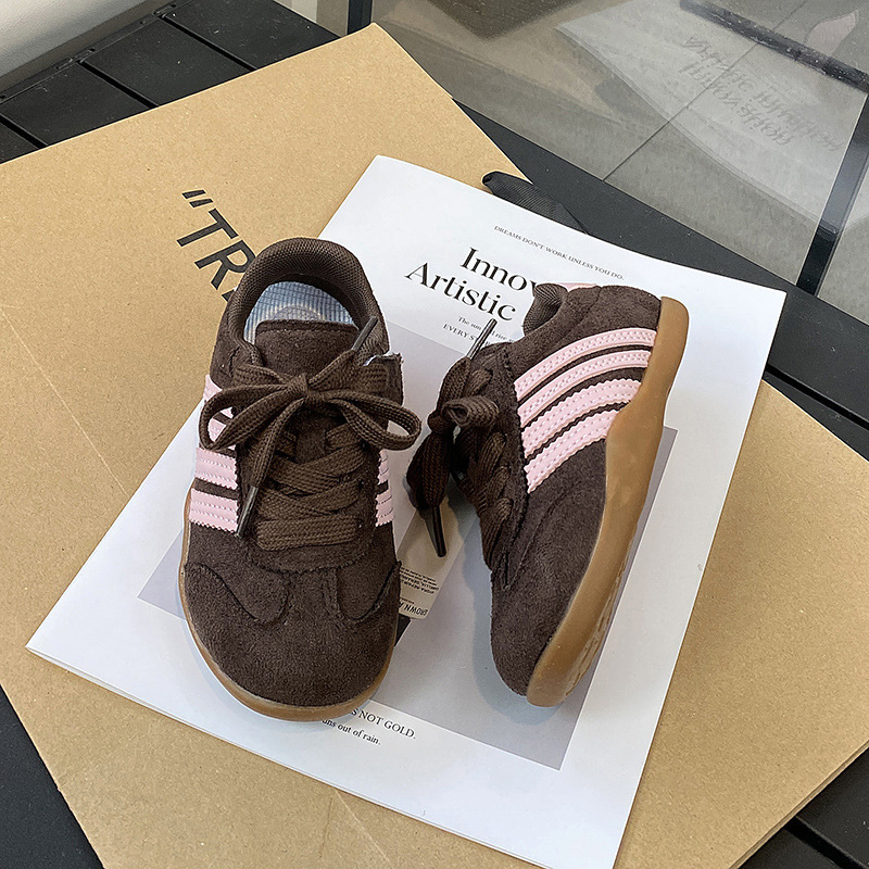 Kids Leopard Print Sneakers for Boys Girls Retro Brown Toddler Trainers Soft Sole Non-Slip Walking Shoes Fashion Children's Casual Sneakers for D