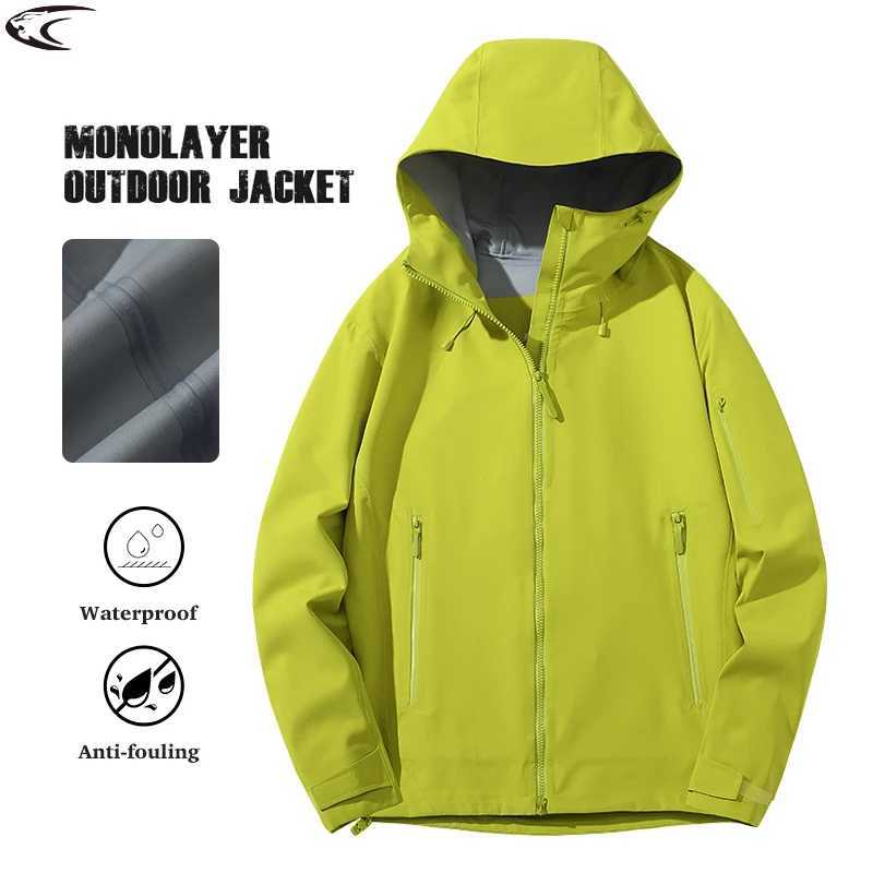 LNGXO Mens Womens Enhanced Waterproof s Outdoor Sports Heat-Sealed Seams Windbreaker Unisex Hiking Climbing Rain Coat M260325
