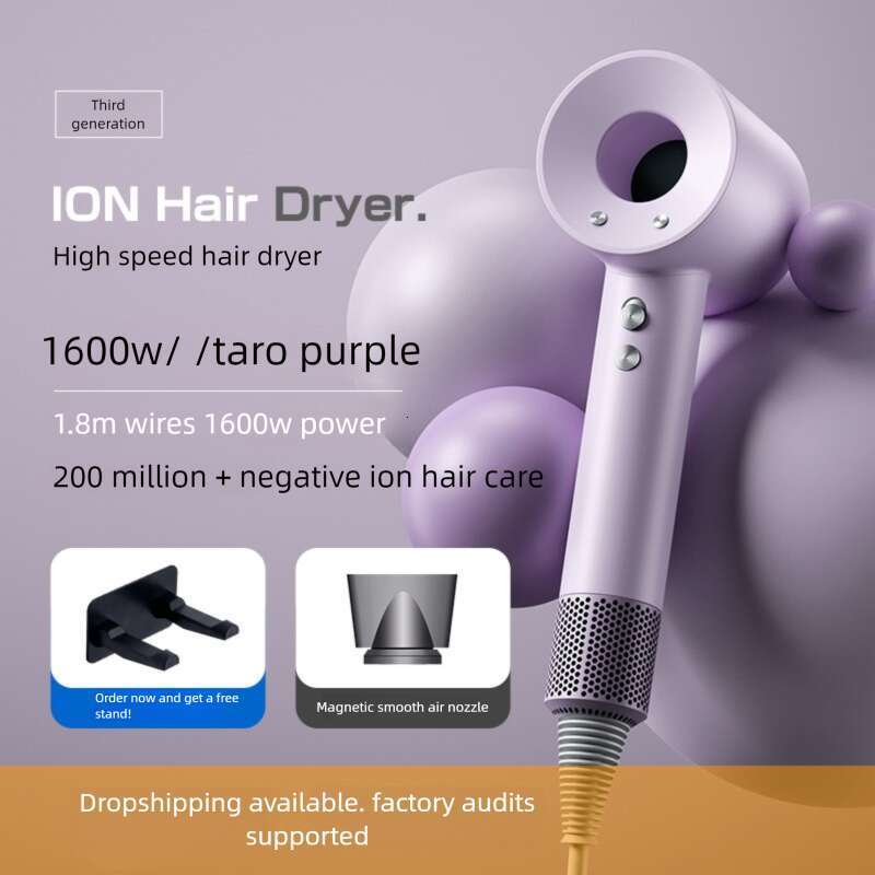 Huaqiangbei Bladeless Hair Dryer High Speed Negative Ion Fast Drying Constant Temperature Professional Salon Powerful Hairdryer CKS