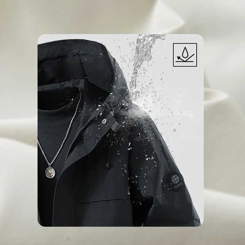 Mens Outdoor Hooded s Spring Windproof Windbreaker Sports Jogging Camping Climbing Trekking Multi Pocket Hiking s M260325