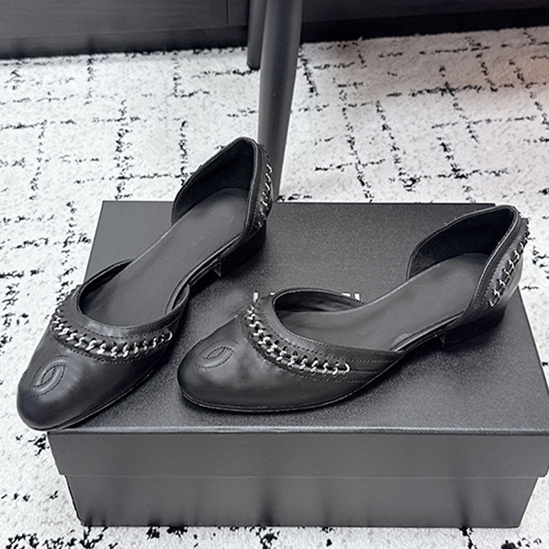 26SS Women Flat Sandals Luxury Miss Rhinestone Chain Mary Jane shoes high heels Designer Lady high heels Sheep Leather Upper With Genuine Leather Outsole