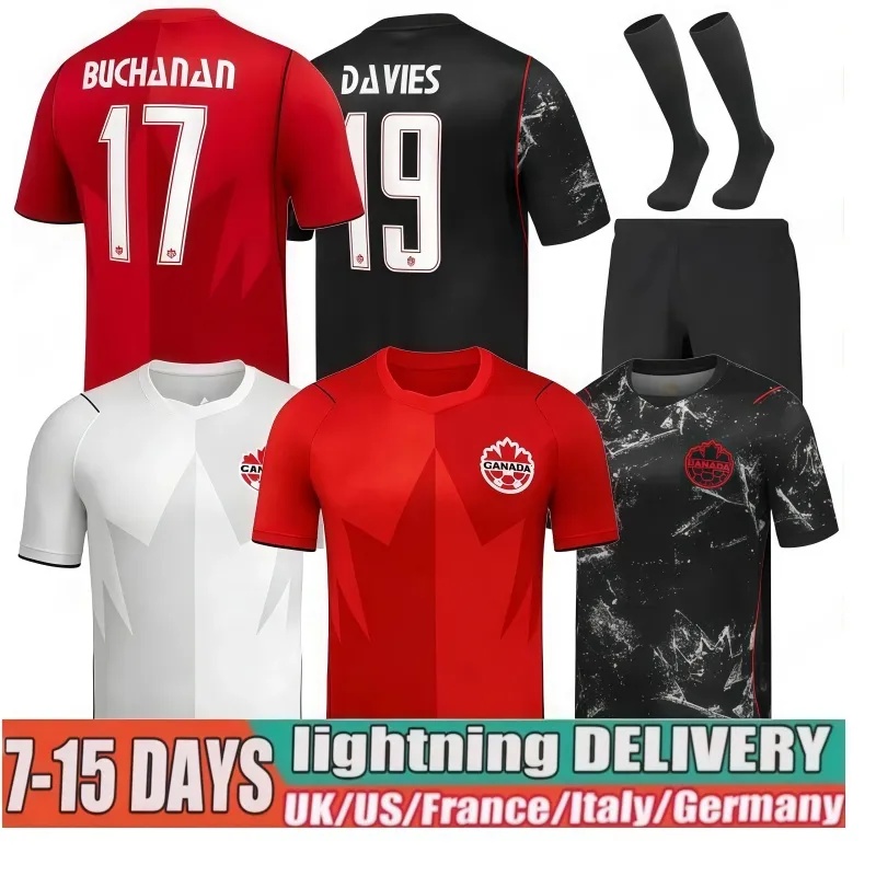 Canada Jersey 2026 World Cup Soccer Jerseys J.DAVID DAVIES LARIN 26 27 CAVALLINI MILLAR EUSTAQUIO FRASER 2024 Football Shirt Top KIDS KIT Uniforms National Team 88866