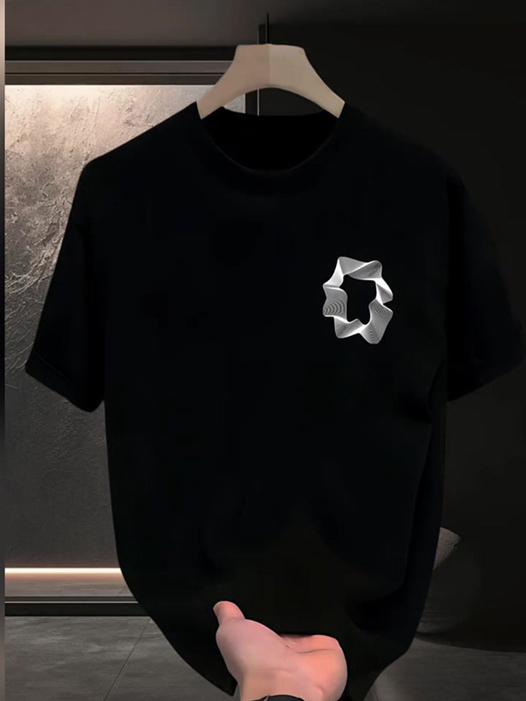 Men's Premium Heavyweight Luxury Minimalist Graphic T-Shirts | 2024 New Arrivals Versatile Loose Crew Neck Trendy Tees
