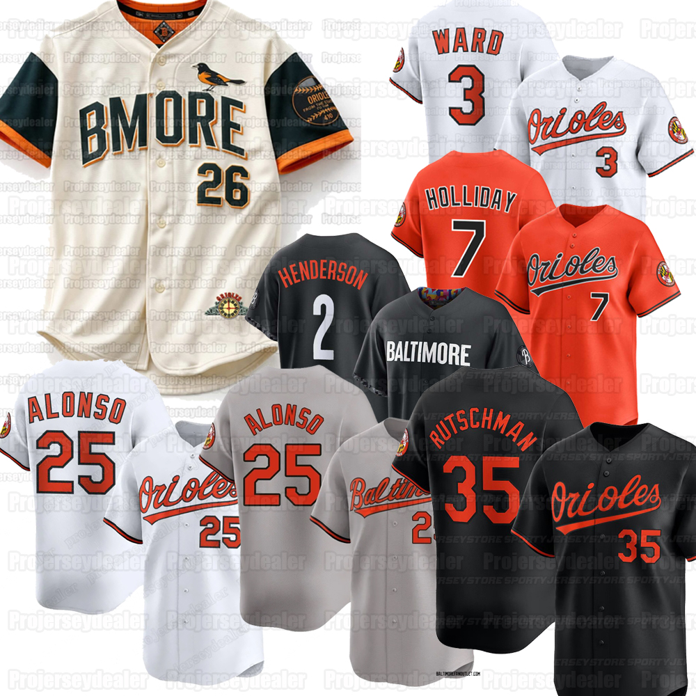 25 Pete Alonso Orioles 2026 City Connect Jerseys Adley Rutschman TaylorS Ward Jackson Holliday Gary Sanchez Chris Davis Cal Ripken Jr. Samuel Basallo
