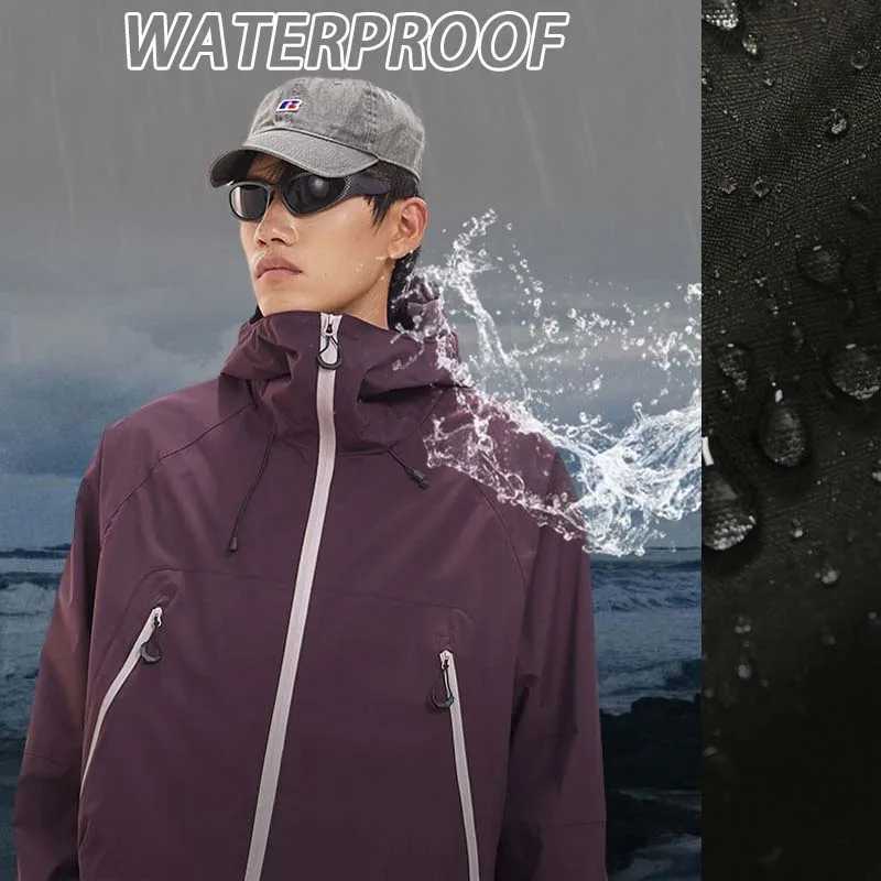 New Men Waterproof Hiking Women Windproof Sports Coat High Quality Hooded Outdoor Ride Climbing Running M260325