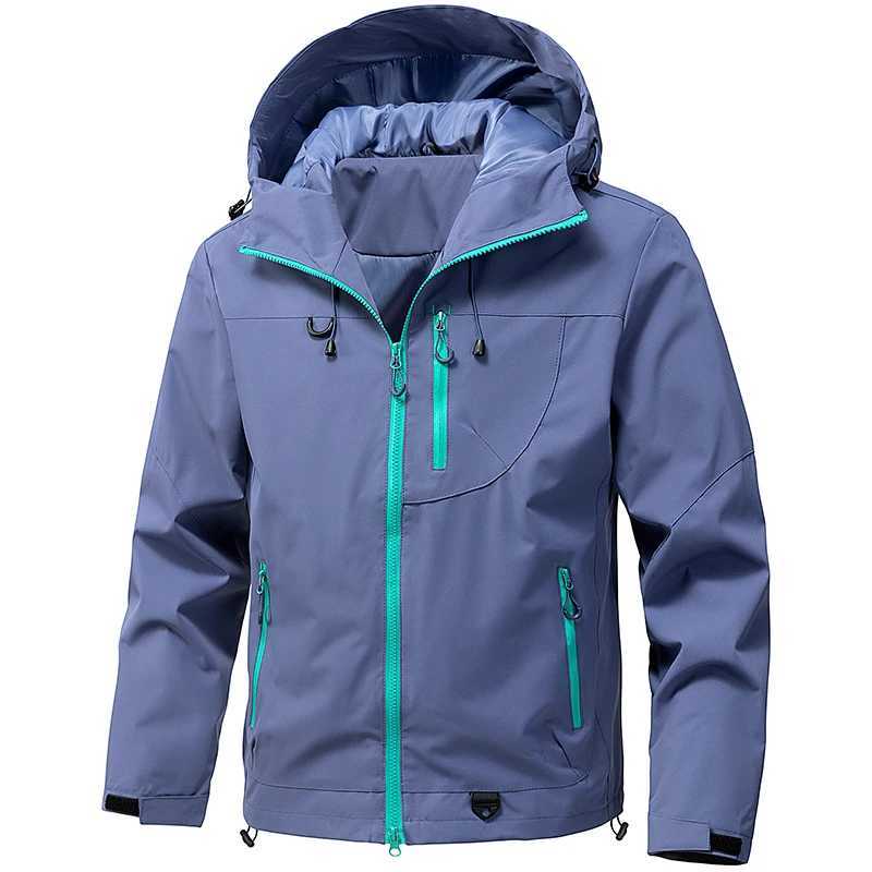 Unisex Outdoor Windproof Hooded Windbreaker s Spring Autumn Travel Hiking Casual Waterproof Coat for Daily Wear M260325