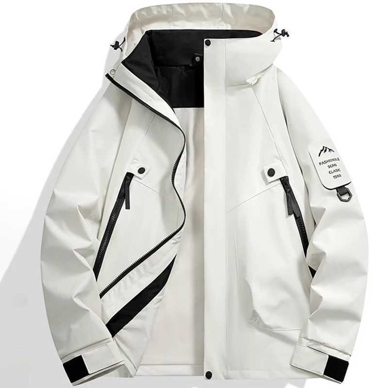 Mens Inner Pocket Hooded Autumn Outdoor Waterproof Comfortable Cycling Travel Climbing Mountaineering Windbreaker M260325