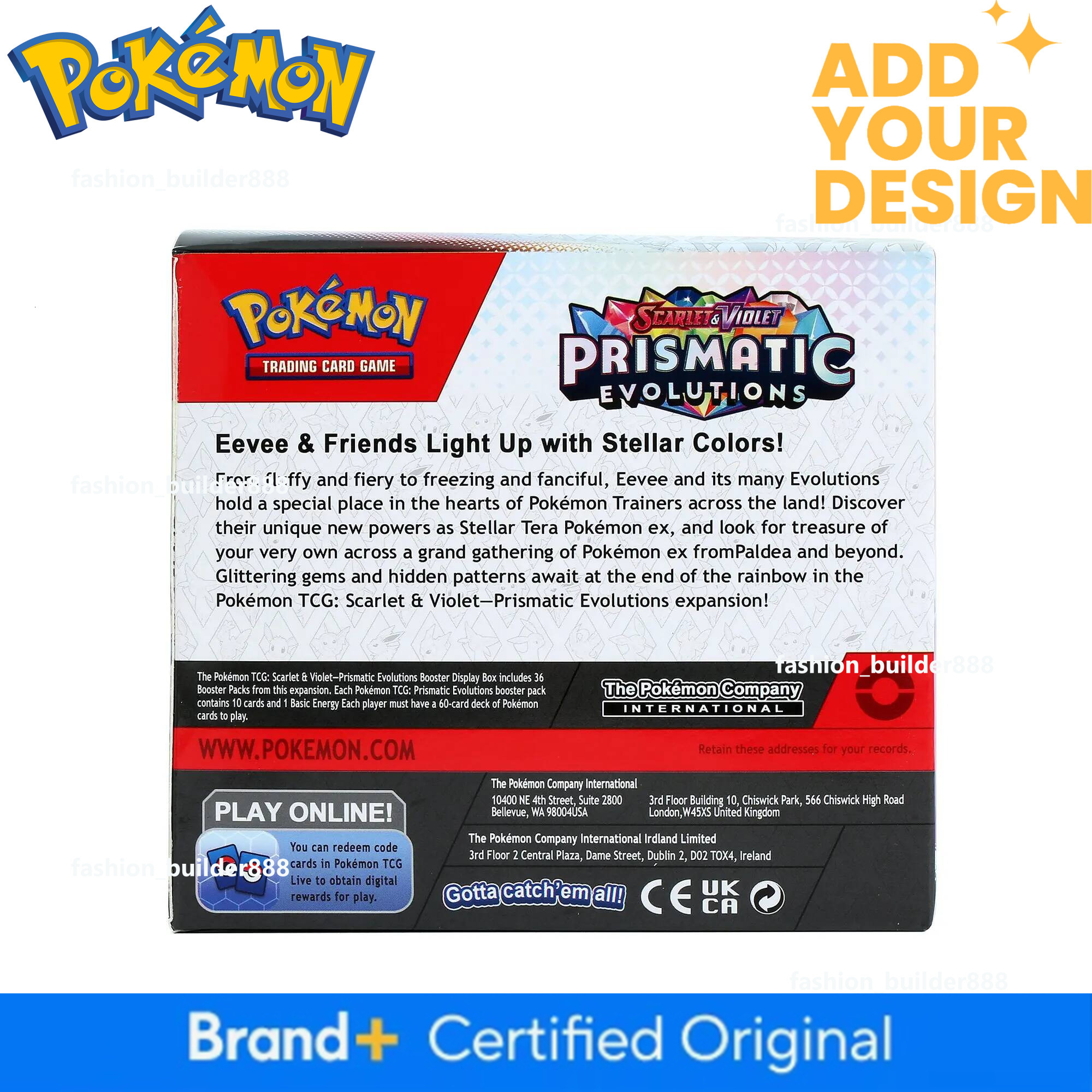 HOT!! Prismatic Evolutions 1box/72Pcs 151 Ultra Prism English Booster Bundle