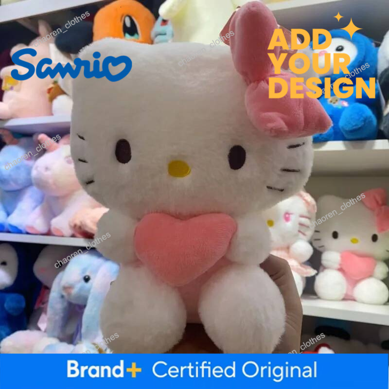 Designer 22cm Sanrio Hello Kitty Kuromi Pillow KT Plush Toy Girls Soft Stuffed Animal Toys Heart My Melody Cinnamoroll Stuff Doll Gifts