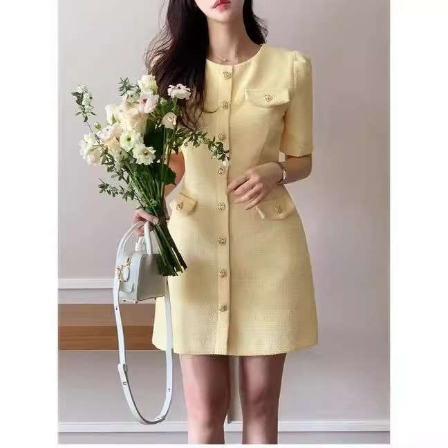 Dress designer dress Summer New Korean Chic Style Elegant Twee