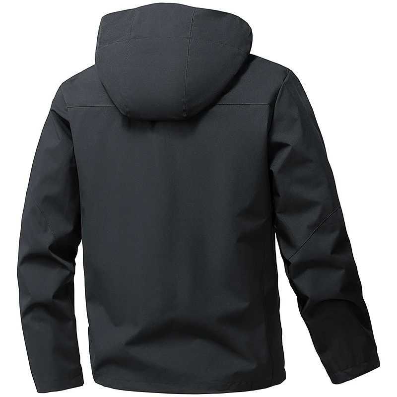 Unisex Outdoor Windproof Hooded Windbreaker s Spring Autumn Travel Hiking Casual Waterproof Coat for Daily Wear M260325