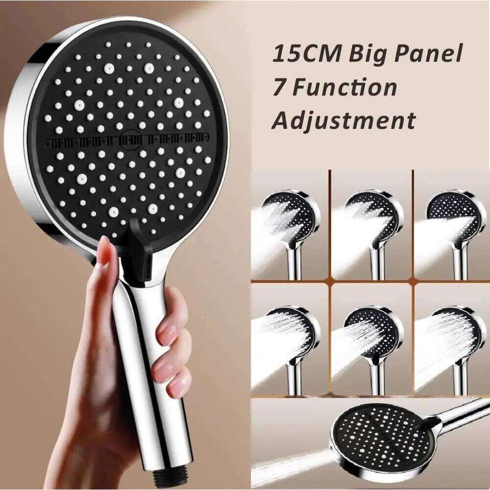 New 15CM Head for Hard Water High Pressure Shower 7 Modes Adjustable Spray with Massage Bathroom 26Y0325 - view 4