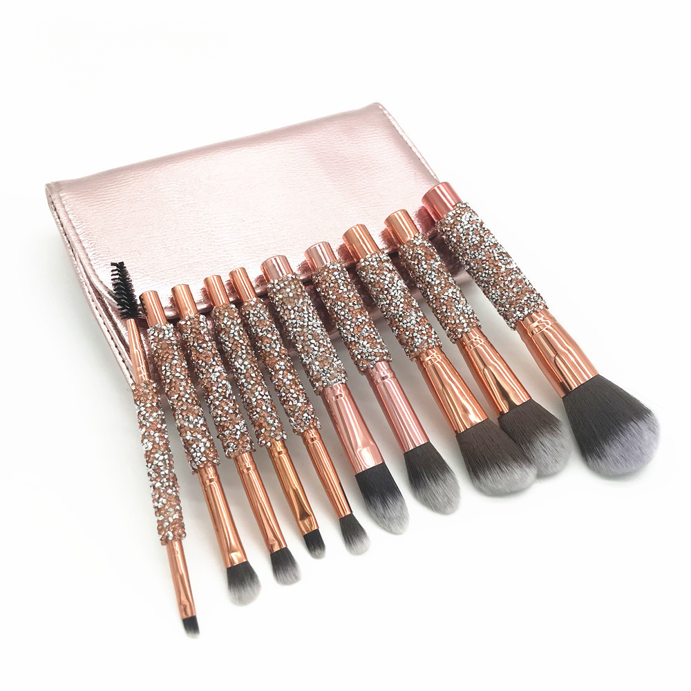 Makeup Brushes New 10-Piece Diamond Handle Brush Set Beauty Tools Makeup Brushes Exclusively