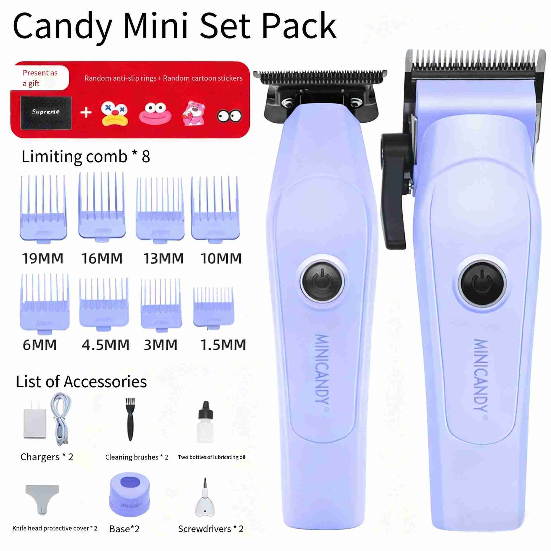 Jucolor Candy Mini Mini Shaving Clippers - Huang Buzi Hair Stylist - Oil-Head Gradient Salon - Haircut Shop - Shaving Scissors D260325